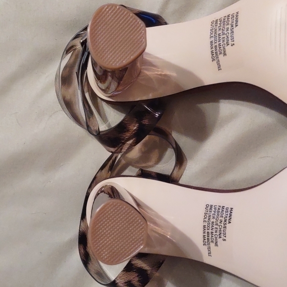 JUSTFAB Leopard print heeled sandals Size 7 NIB - Picture 6 of 8